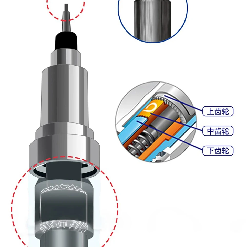 Japan UNI Druckbleistift KURUTOGA 0,5 mm nicht zerbrechlicher Bleistift Zeichnungsaktivitätsbleistift M5-452 Schulkunstbedarf – Detail 5