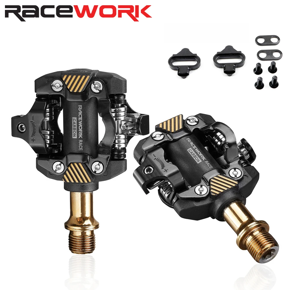 RACEWORK MTB Pedal Self-Locking Pedals Mountain Bike Cleats Bearing Footrest Bicycele Parts For SHIMANO SPD