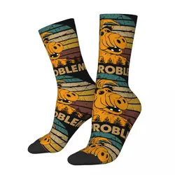 Chaussettes vintage Happy pour hommes, sans problème, motif imprimé, chaussettes fantaisie Harajuku, chaussettes de la série animée ALF Crew, cadeau