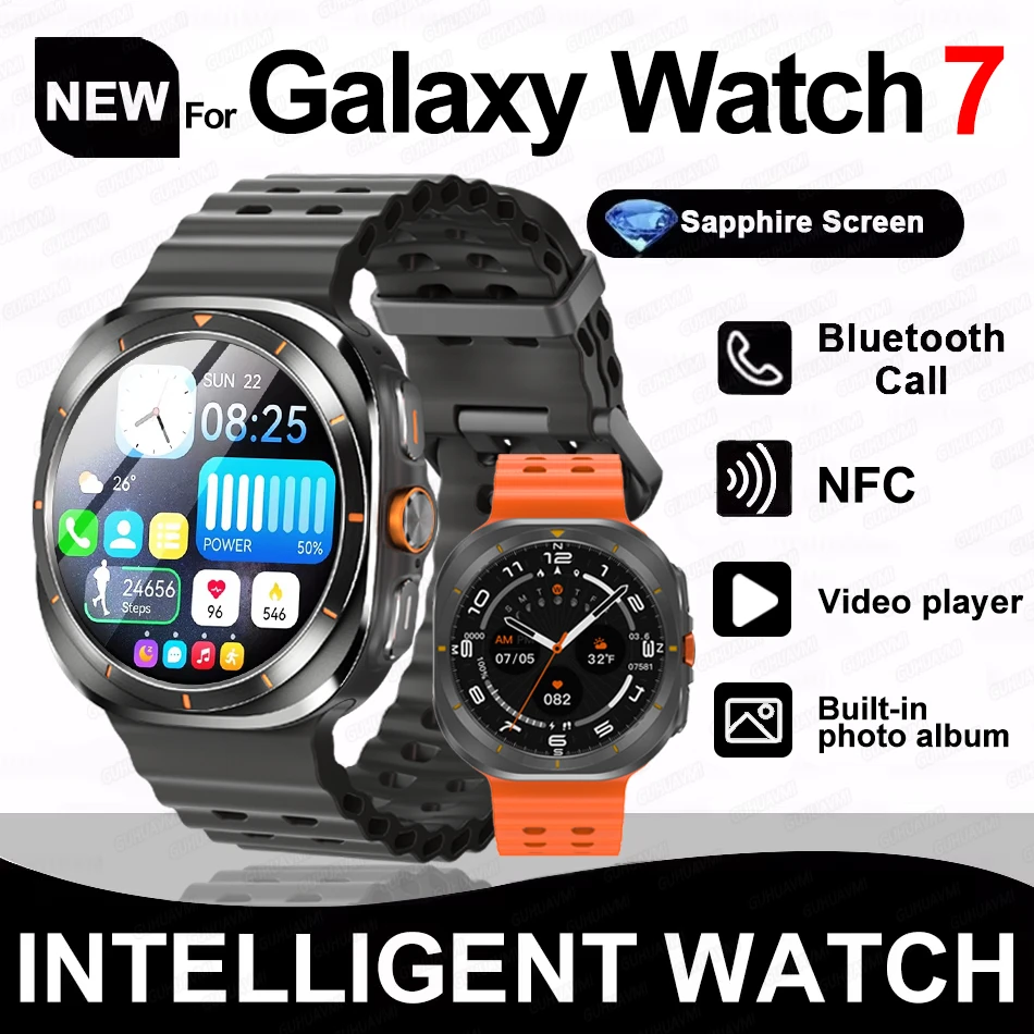 

2025 New Galaxy Watch 7 32GB Memory Smart Watch NFC GPS Sapphire Screen Bluetooth Call Sports Waterproof Smartwatch For Samsung