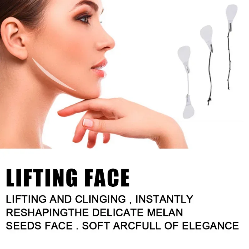 40 ชิ้น Instant ที่มองไม่เห็น Face คอ Double Chin Lift V รูปร่างเติมเทปบางแต่งหน้า Facelifting Patch กาว