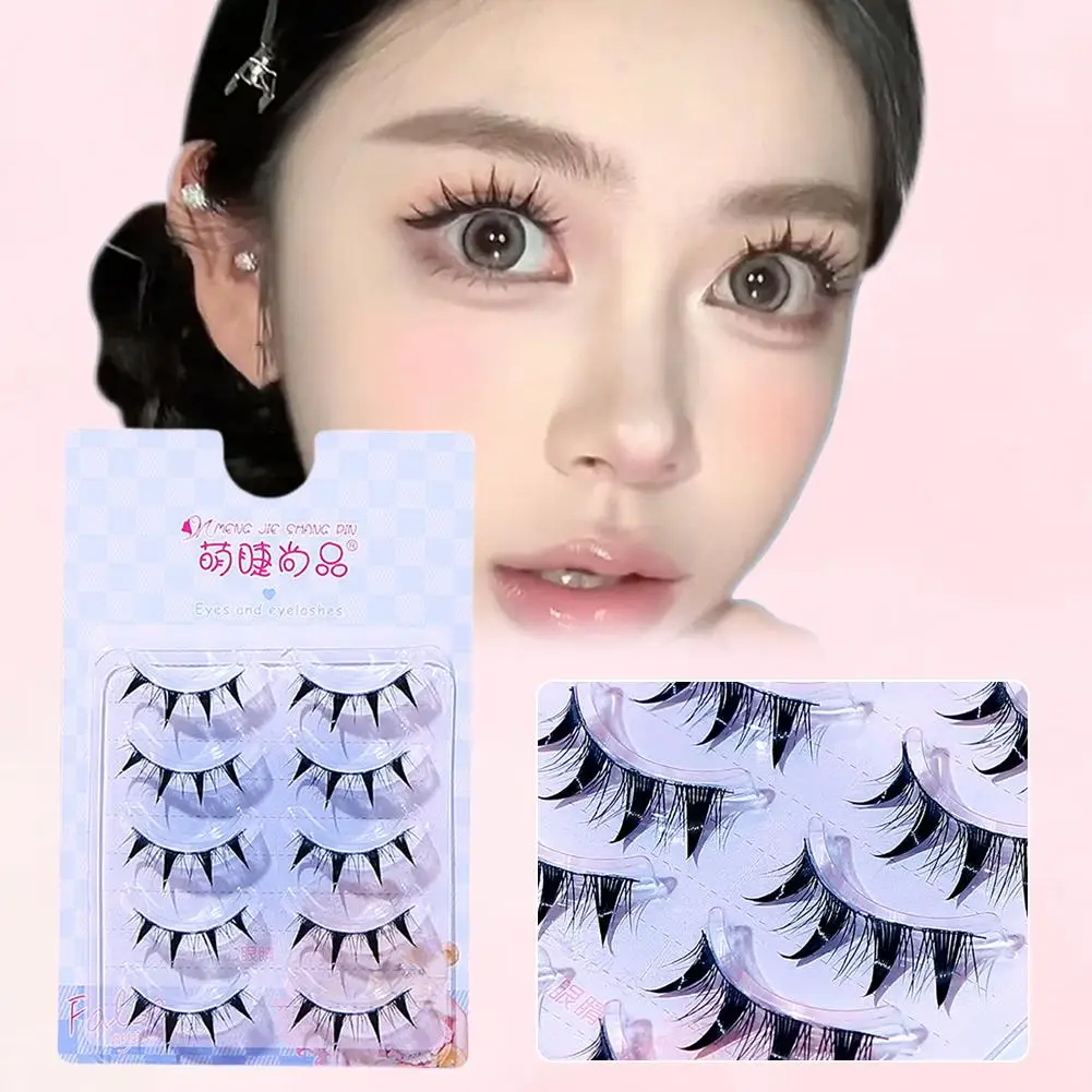 Diy estilo coreano cílios postiços ultra-fino mangá falso maquiagem clusters natural ídolo lash cílios ferramenta diária a5k0