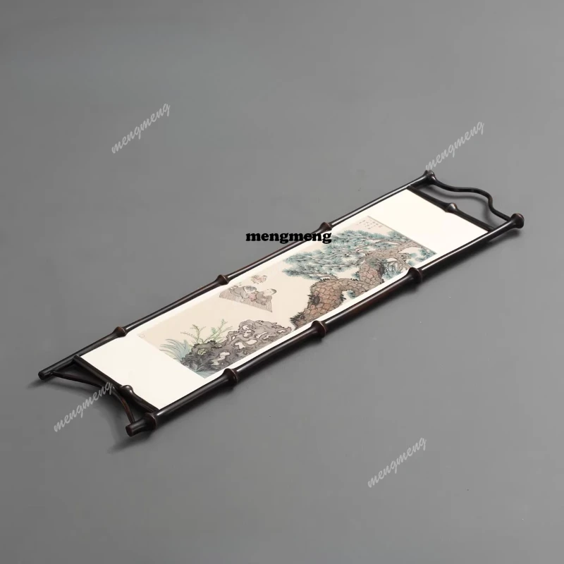 Decorative paintings New Chinese-style study, living room, tea room, long strips, four decorative paintings