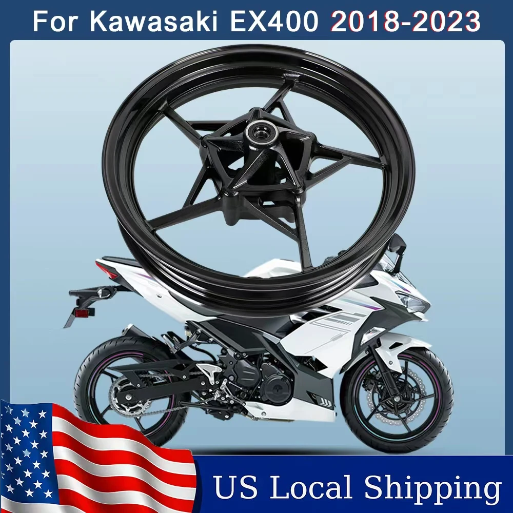 

Обод переднего колеса для Kawasaki Ninja 400 EX400 Z400 ABS 2018-2023, обод переднего колеса мотоцикла из алюминиевого сплава, глянцевый черный