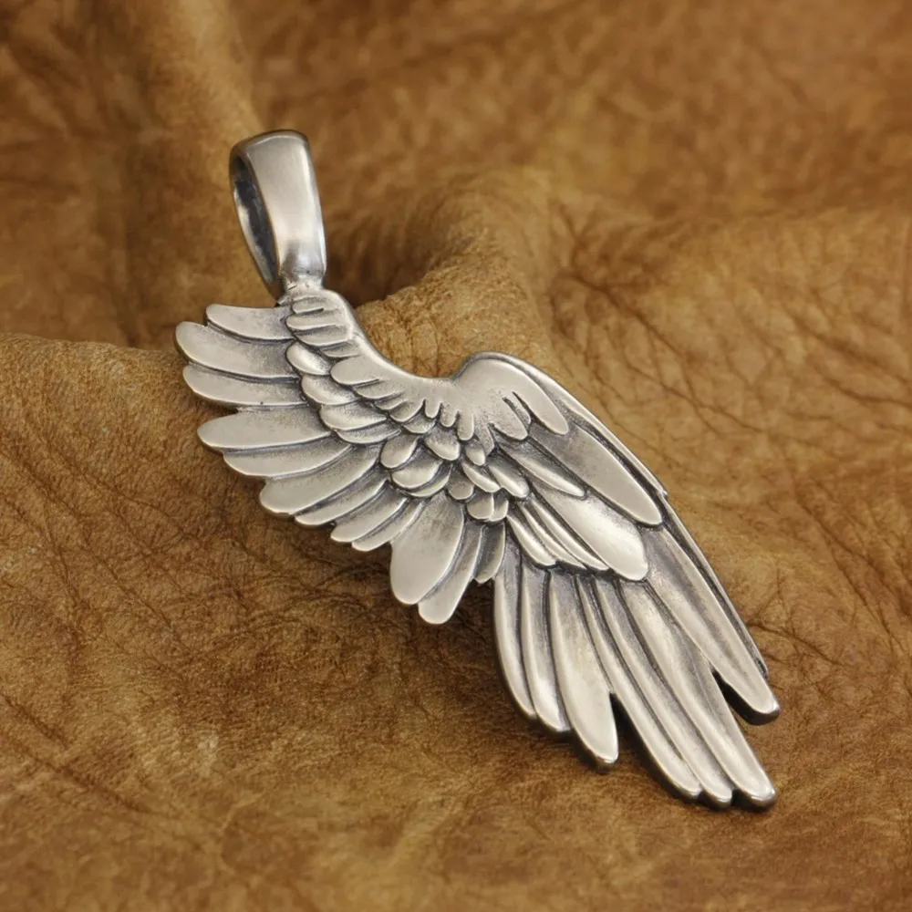 

Huge 2-Sides Cupronickel Angel Wing Pendant Charms Jewelry CP212