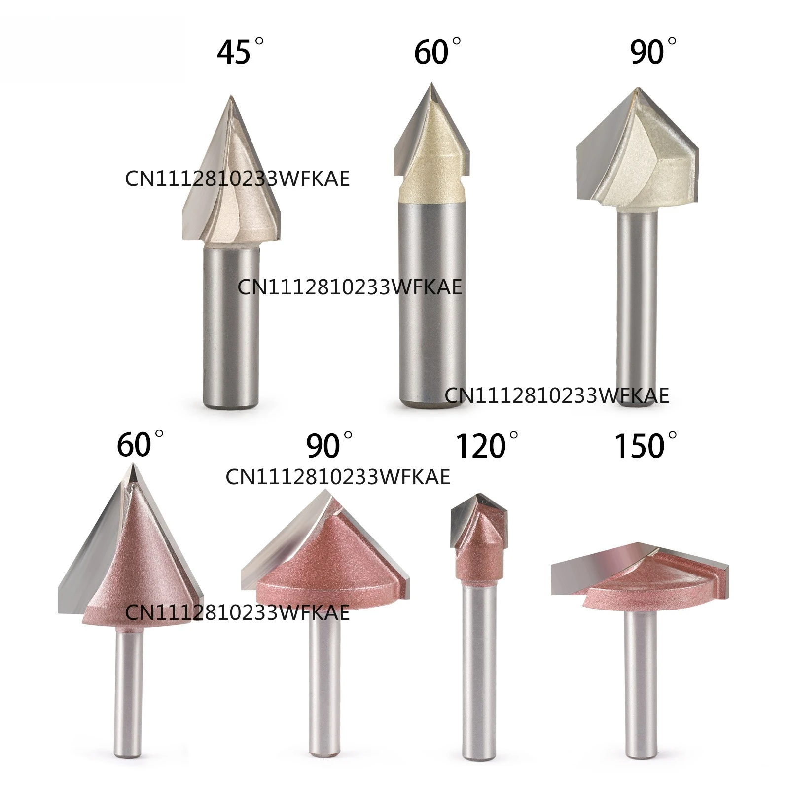 TIDEWAY 6mm 1/4inch 1/2Inch V Bit CNC Carbide End Mill Woodworking Milling Cutter 3D Wood MDF Router Bit 45 60 90 120 150 Degree