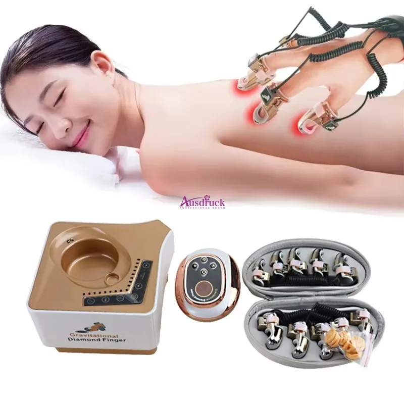 Urządzenie do masażu 2 w 1 EMS RF Golden Finger z mikroprądami i podciśnieniem do liftingu, ujędrniania skóry i redukcji zmarszczek