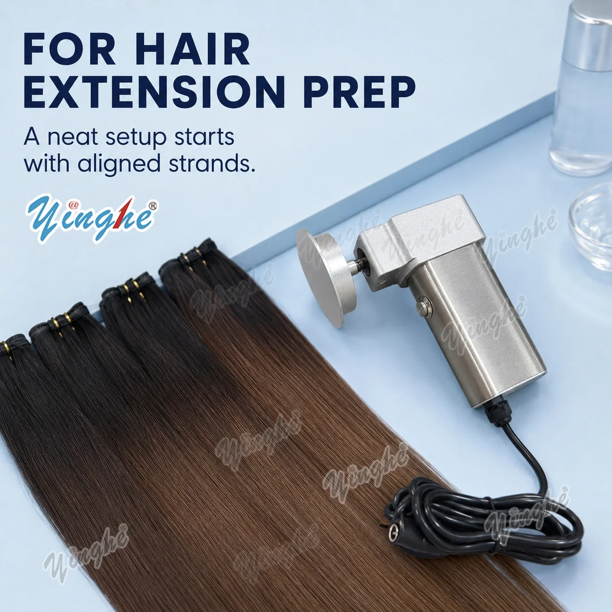 Professional Auto Hair Aligner for Salons, Slider Pro Hair Organizer for Bulk Straightening, Portable Stainless Steel Hair Tool - view 6