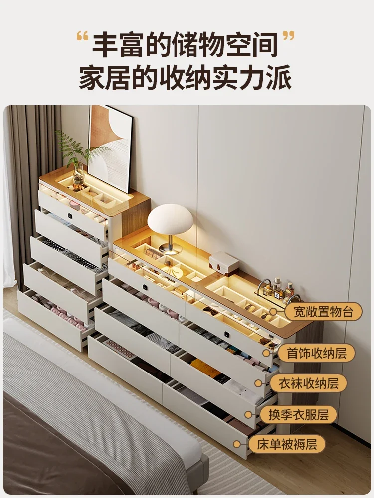 Premium  chest of drawers bedside cabinet against the wall, storage, locker,chest of drawers with fingerprint lock