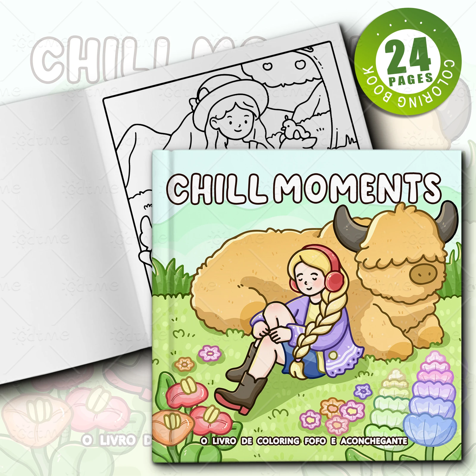 CHILL MOMENTS Coloring Book for Adults Featuring Cute Cozy Daily Activities for Relaxation (Cozy Spaces Coloring)