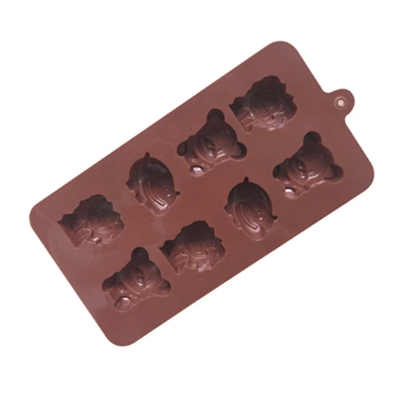 Handmade Silicone Fondant Mold Exquisite Animal Hippo Lions Bear Craft Pastes Mold Candle Resin Crafts Enduring DropShipping