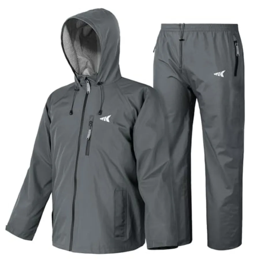 

KastKing HydroSense Essential Waterproof Rain Suit for Men and Women Lightweight Durable Outdoor Gear for Fishing Hiking