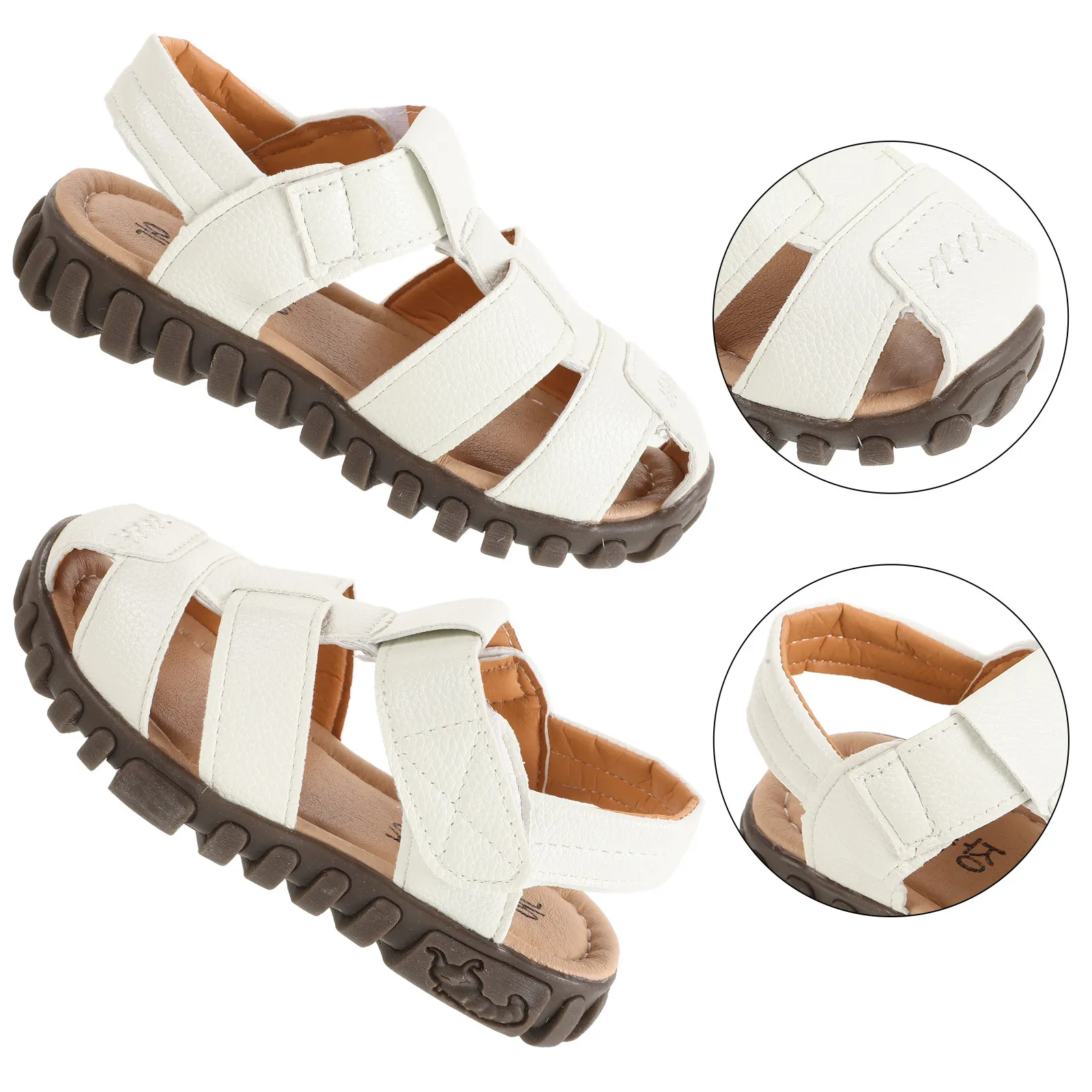 

1Pair Breathable Soft Sole Kids Sandals Soft Summer Outdoor Sandals Closed Toe Comfortable Beach Shoes for Boys