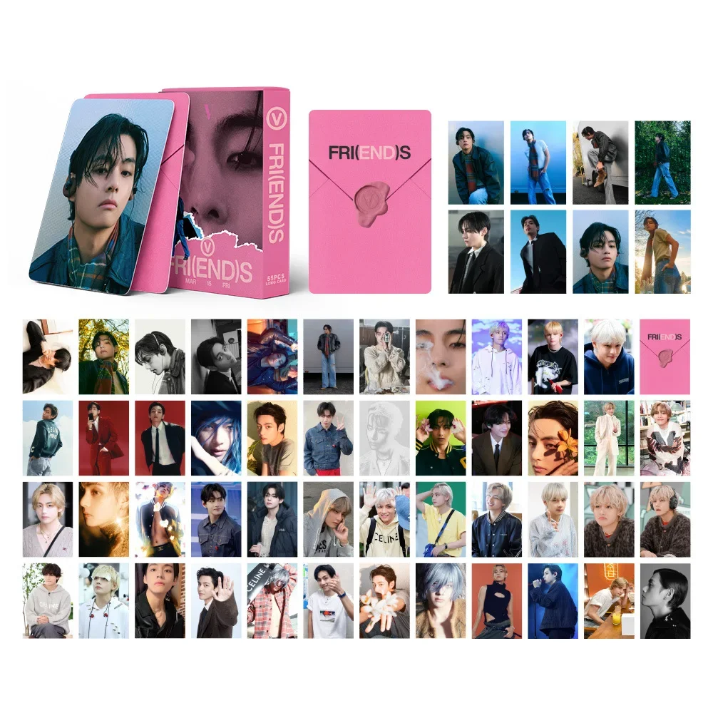 55pcs/set Kpop JK JIMIN V Lomo Cards