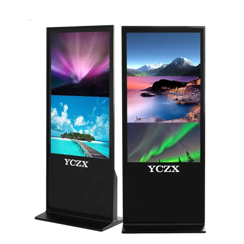 Indoor Floor Stand 65 Inch Touch Screen Kiosk Advertisement Lcd Display Machine Digital Signage