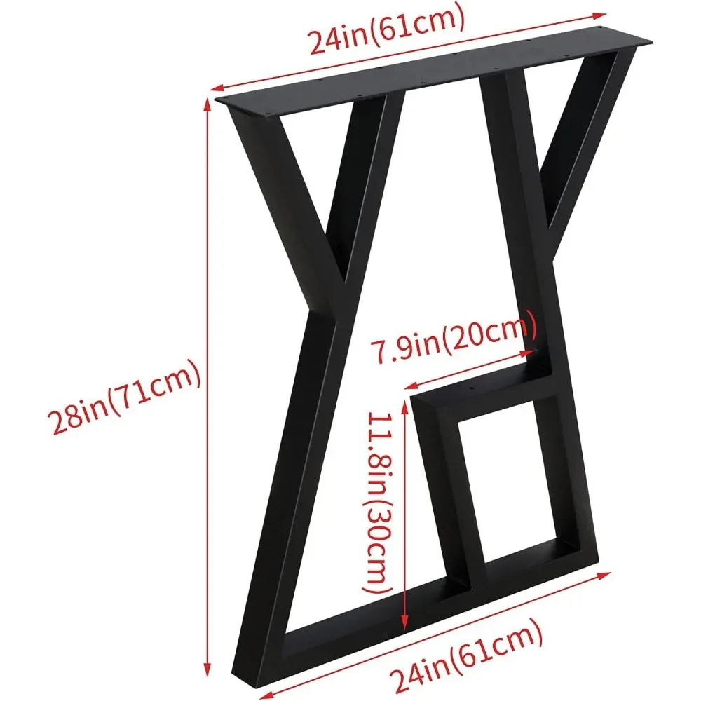 Paquete de 2 patas de muebles de Metal Industrial, soportes de decoración DIY, estante, patas de mesas de comedor de café, patas de escritorio, 28