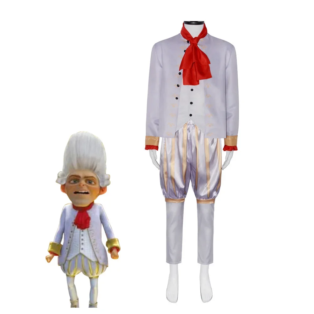 Monster Rumpelstiltskin Cosplay Costume White Rumpel Stiltskin Halloween Role Playing  Chef Dwarf Fancy Uniform