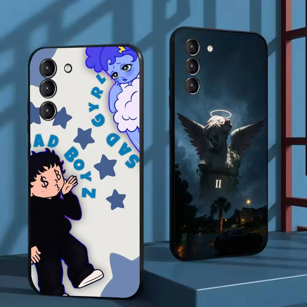 

J-Junior H Sad Girl Phone Case For Samsung Galaxy A73,72,51,53,52,71,22,5G,Note,J7,8,9 Soft Black Cover