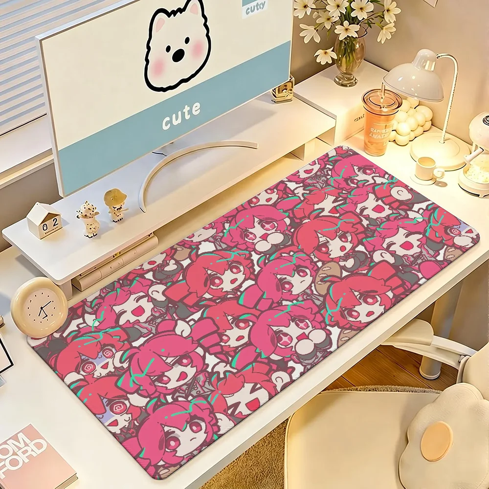 Singer K-Kasane Teto Mouse Pad Large Non-Slip Waterproof Mat Stitched Edge Keyboard Pad for Gaming Daily Office