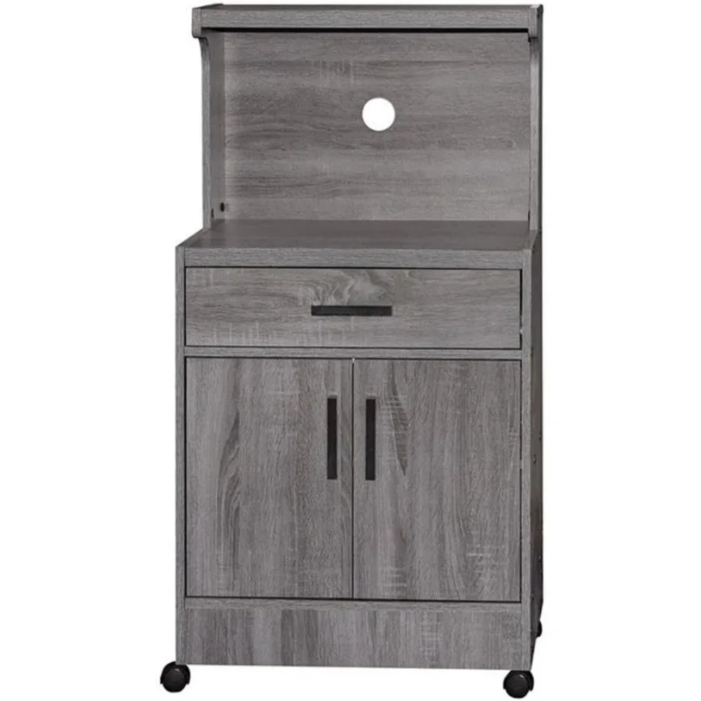 حامل ميكروويف Shelby Kitchen الخشبي الرمادي من Better Home Products