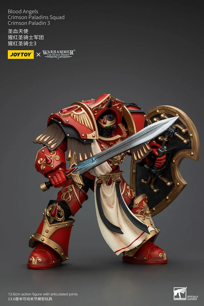 JOYTOY Warhammer 30K 1/18 Blood Angels Crimson Paladins Squad figura de acción exicionable MIni soldado militar estatuilla modelo de juguete