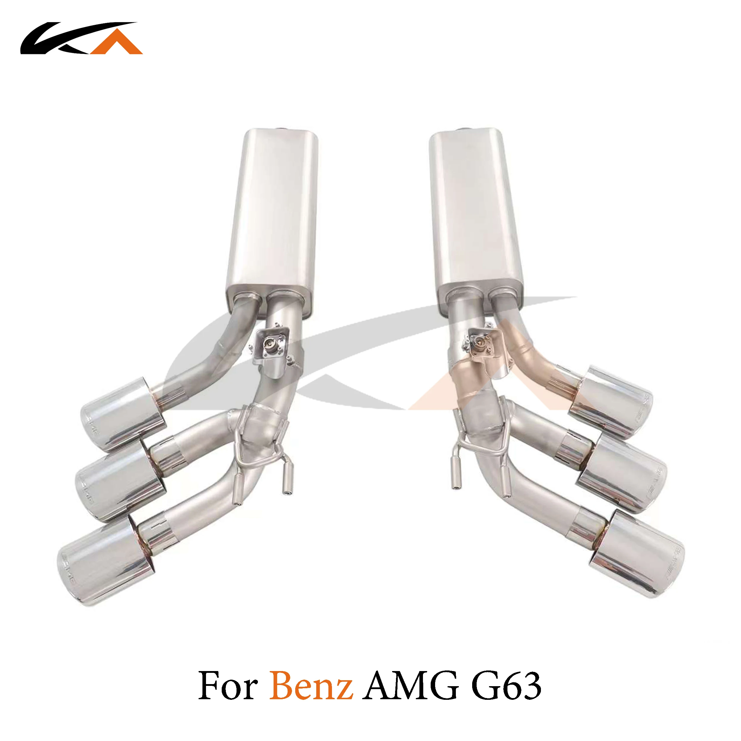 KA Tuning exhaust system parts stainless catback for Mercedes-Benz AMG G63 4.0T rear section performance muffler valve