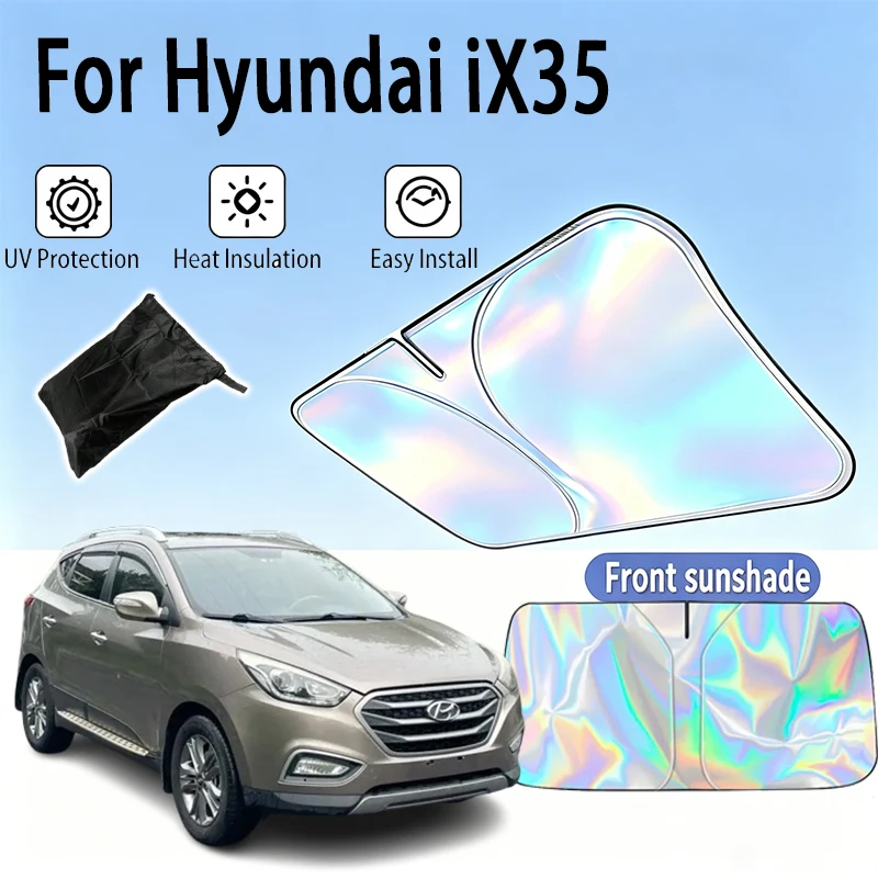 For Hyundai iX35 Windshield Sun Shade Foldable UV Reflective Front Window Sun Protection Cover Accessories