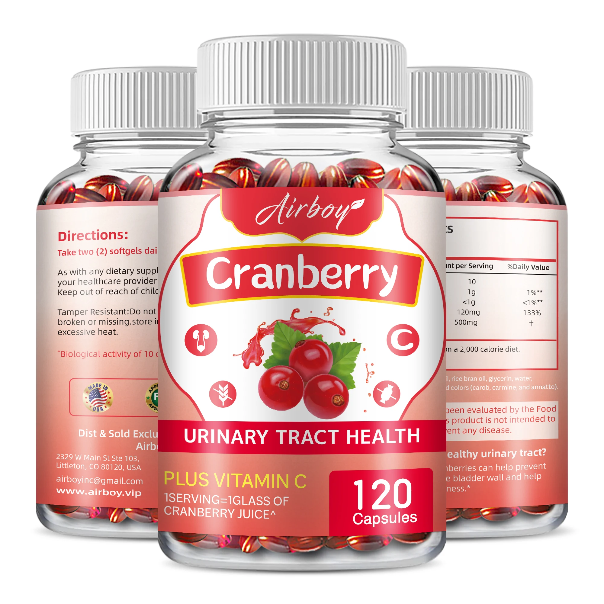 

Cranberry - Supports Urinary Tract and Bladder Health, Powerful Antioxidant