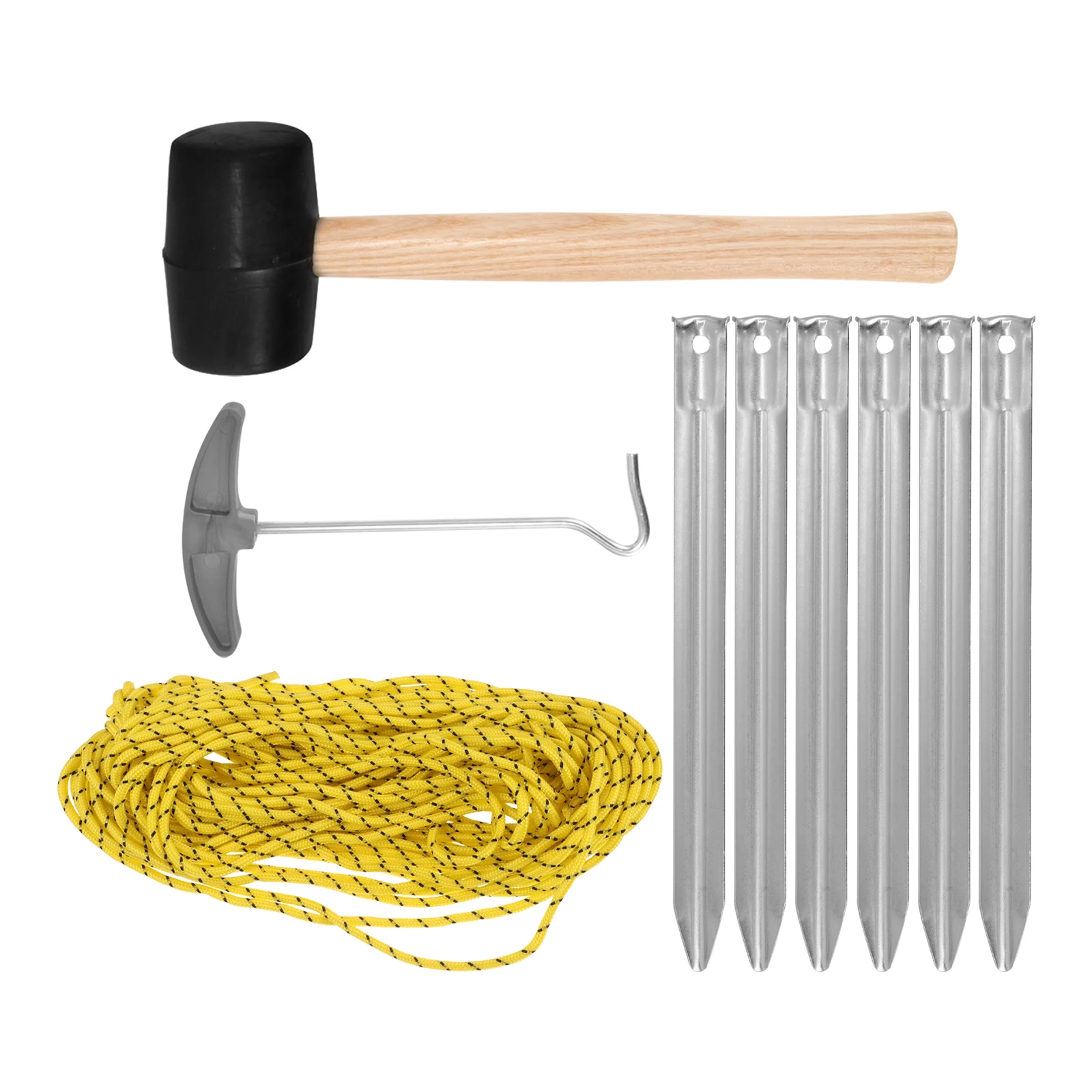 

Tent Tool Set Pegs Stakes Camping Accessories Heavy Duty Tent Spikes Alloy Ground Nail Portable Outdoor Adventure Storage