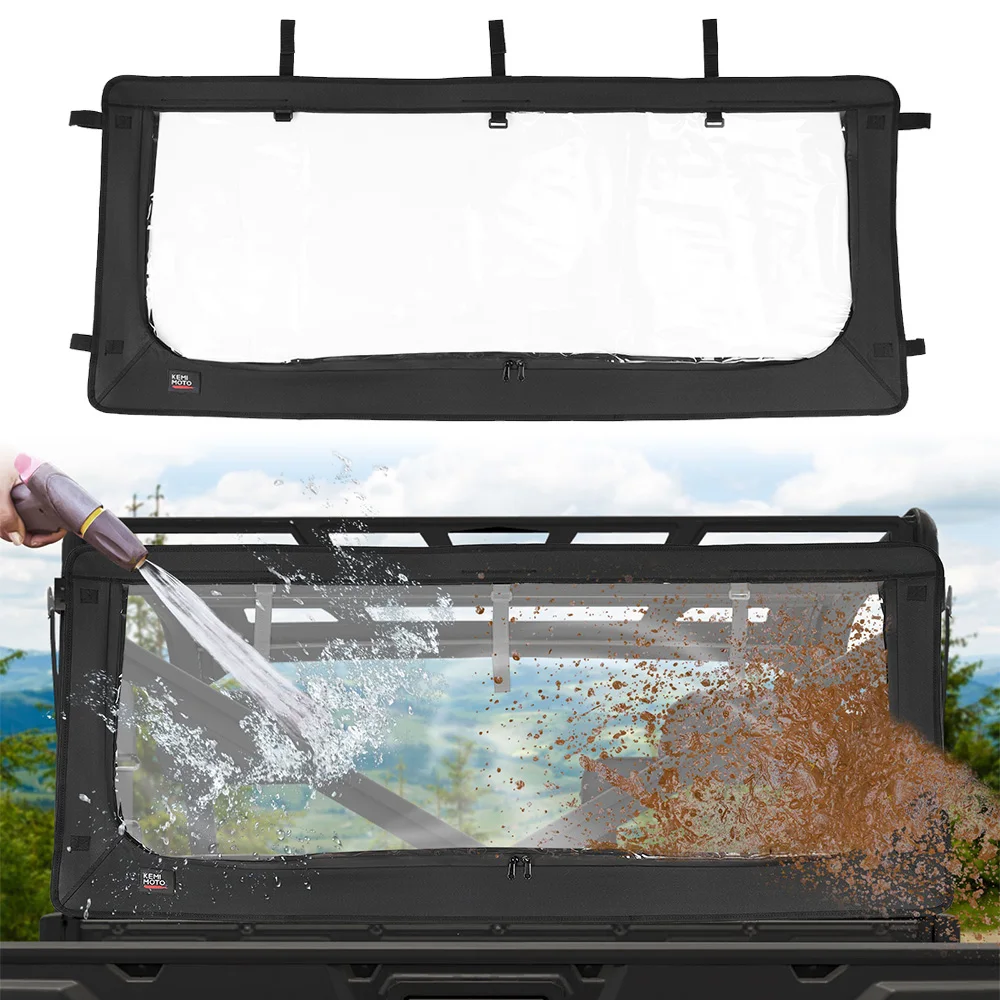 

KEMIMOTO UTV Sunshade Soft Rear Window Zippered Back Windshield Compatible with Polaris Ranger XP 1000/ 1000 / XP 900 2013-2024