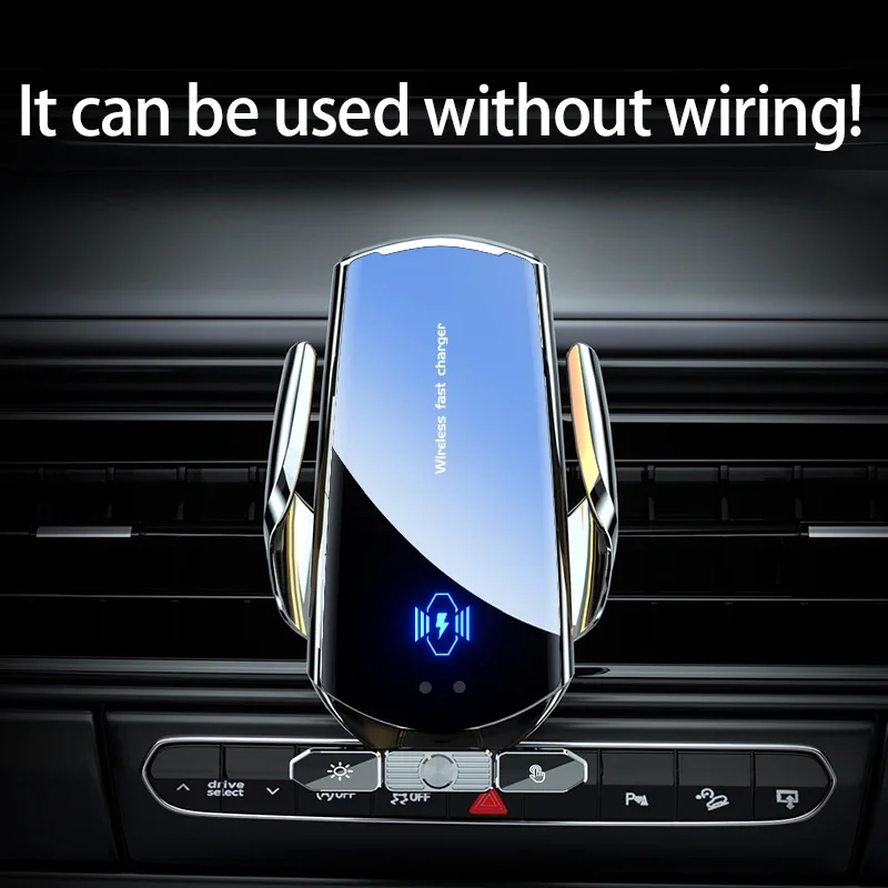 Wireless Charger Car Air Vent Stand Phone Holder Fast Charging Station For Samsung S23 S22 S21 S10 iPhone 12 13 14 15 Pro Max