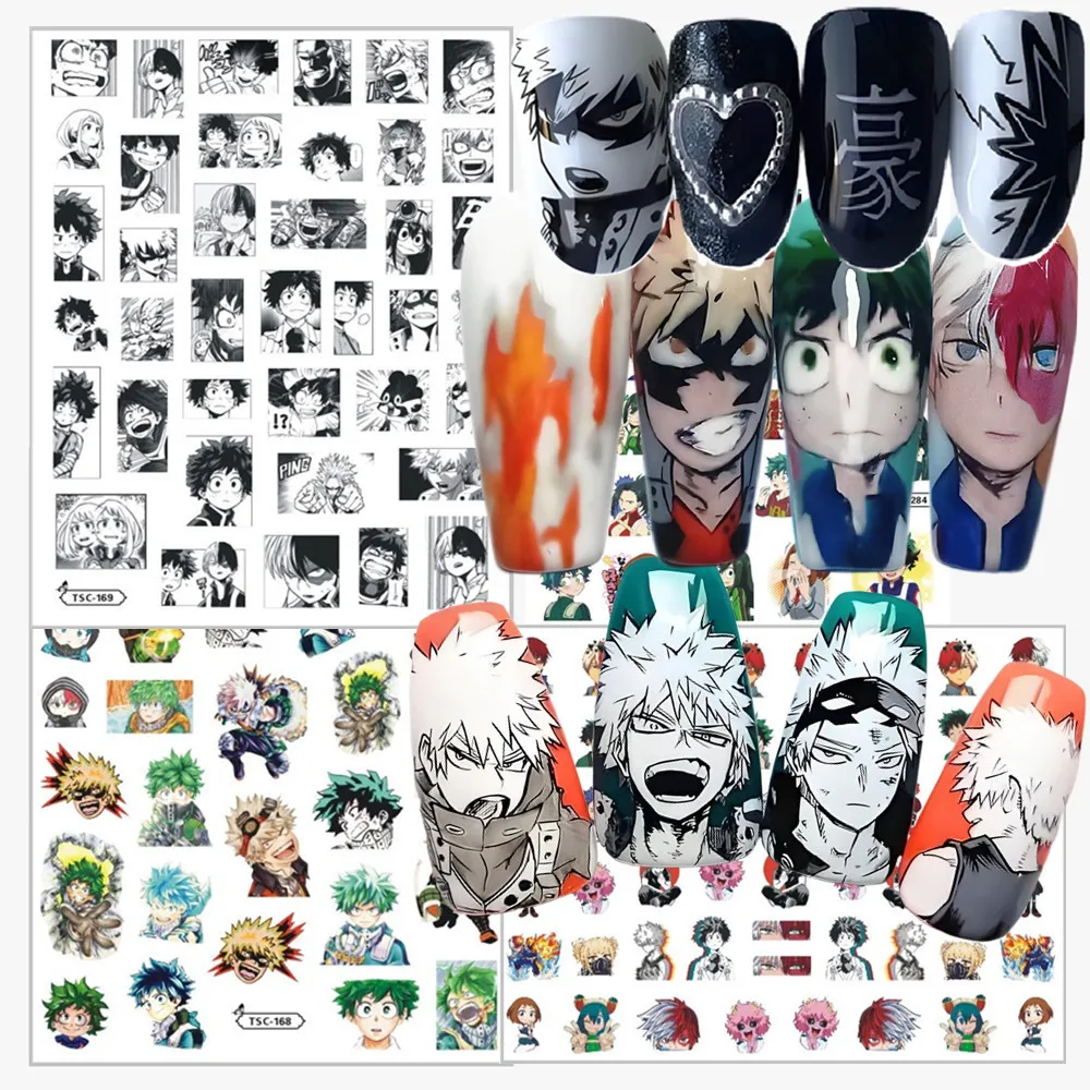 

TSC-357 Attack on Titan Eren Jaeger My Hero Academy 3D Nail Art Sticker Stamp Decal for DIY Nail Fashion