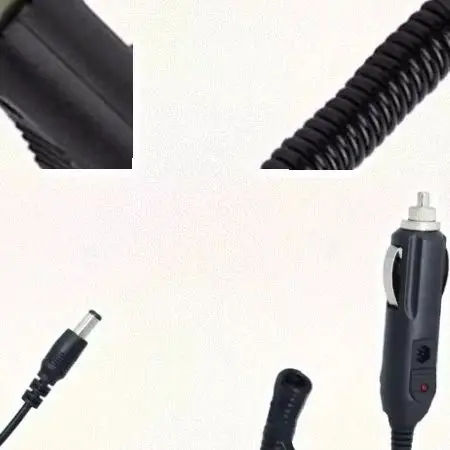 12V Car For Charger Cable For Walkie For Talkie BF-UV5R 2.5x5.5mm For Spring Extension Cord 1.5M Mobile Radio Power Adapter
