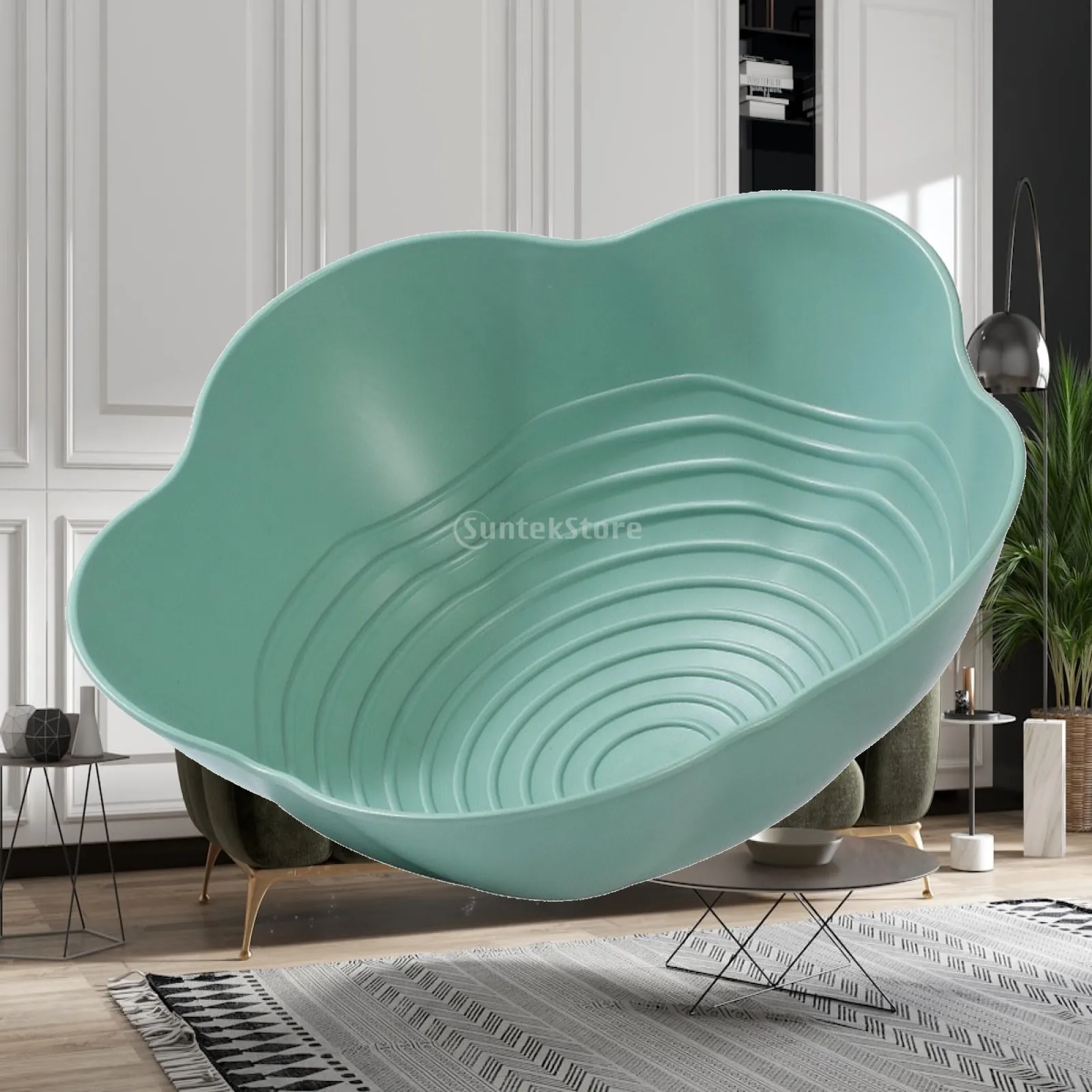 Sensory Rotating Bowl Flower-Petal-Shaped Rotating Basin Rocking Bowl Low-Sitting Toy Molded for Children, Playrooms