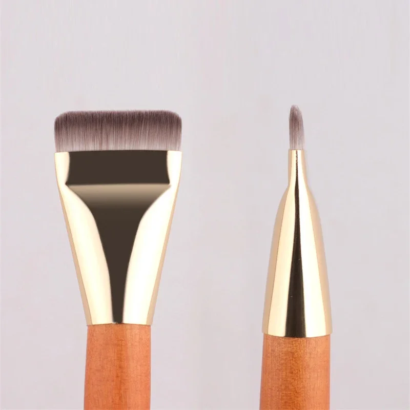 2pcs Ultra Thin Foundation Brush Soft Hair ace Contour Brush Wooden Handle Make Up Brush Blending Foundation Brushes Makeup Tool