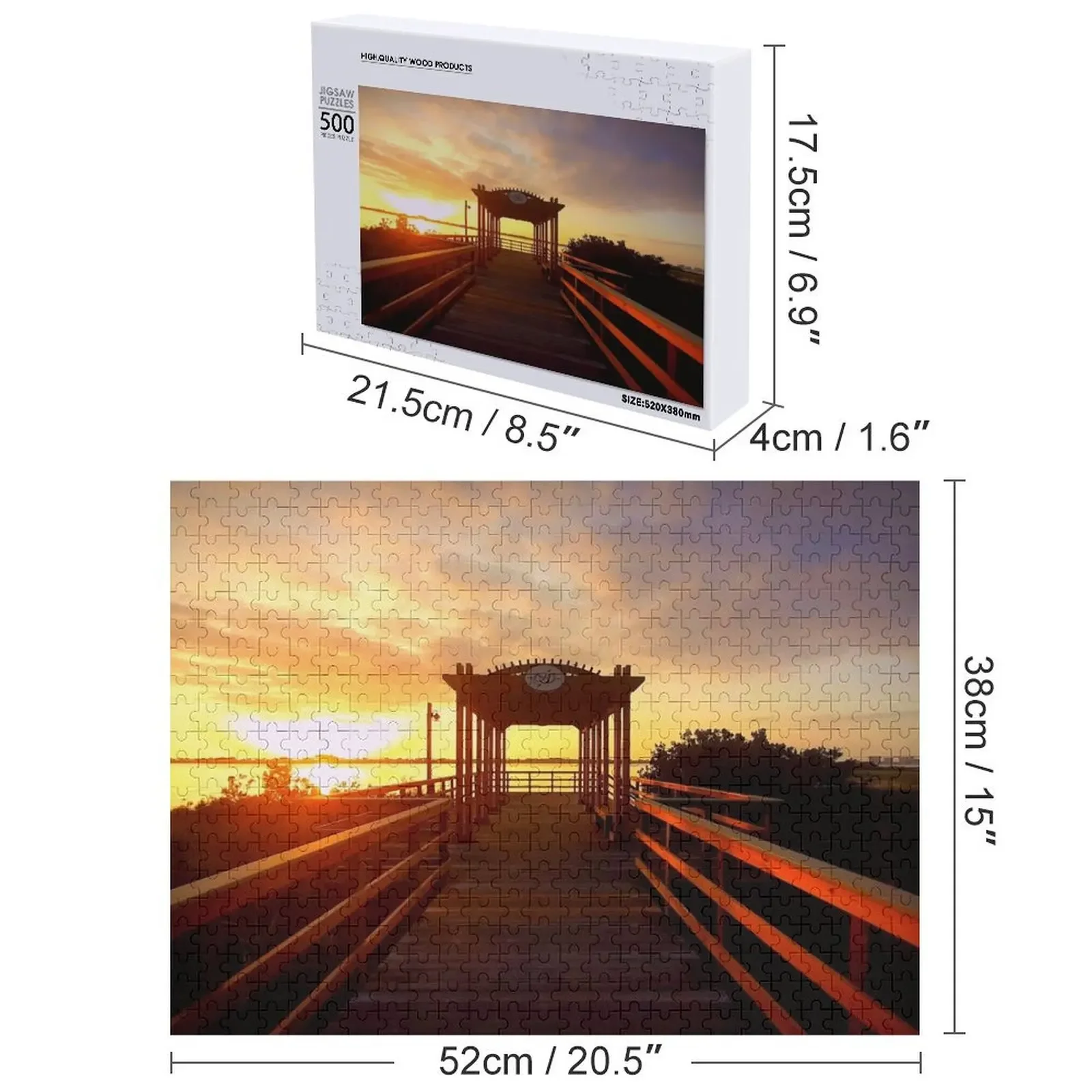 Пазлы Bayside Sunrise II Works Of Art, персонализированное имя, персонализированный подарок ребенку, деревянные пазлы для взрослых, головоломки