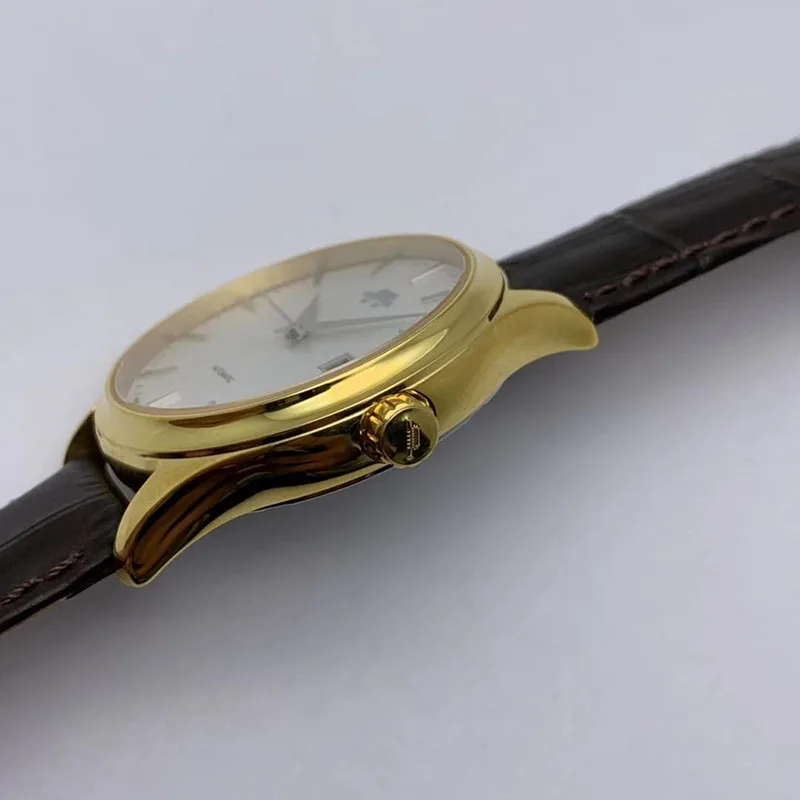 ساعة ميكانيكية أوتوماتيكية كبيرة للرجال ، مقاوم للماء الياقوت ، الفولاذ المقاوم للصدأ ، والأزياء خمر ، الكلاسيكية ثلاثة اليد ، 39 مللي متر