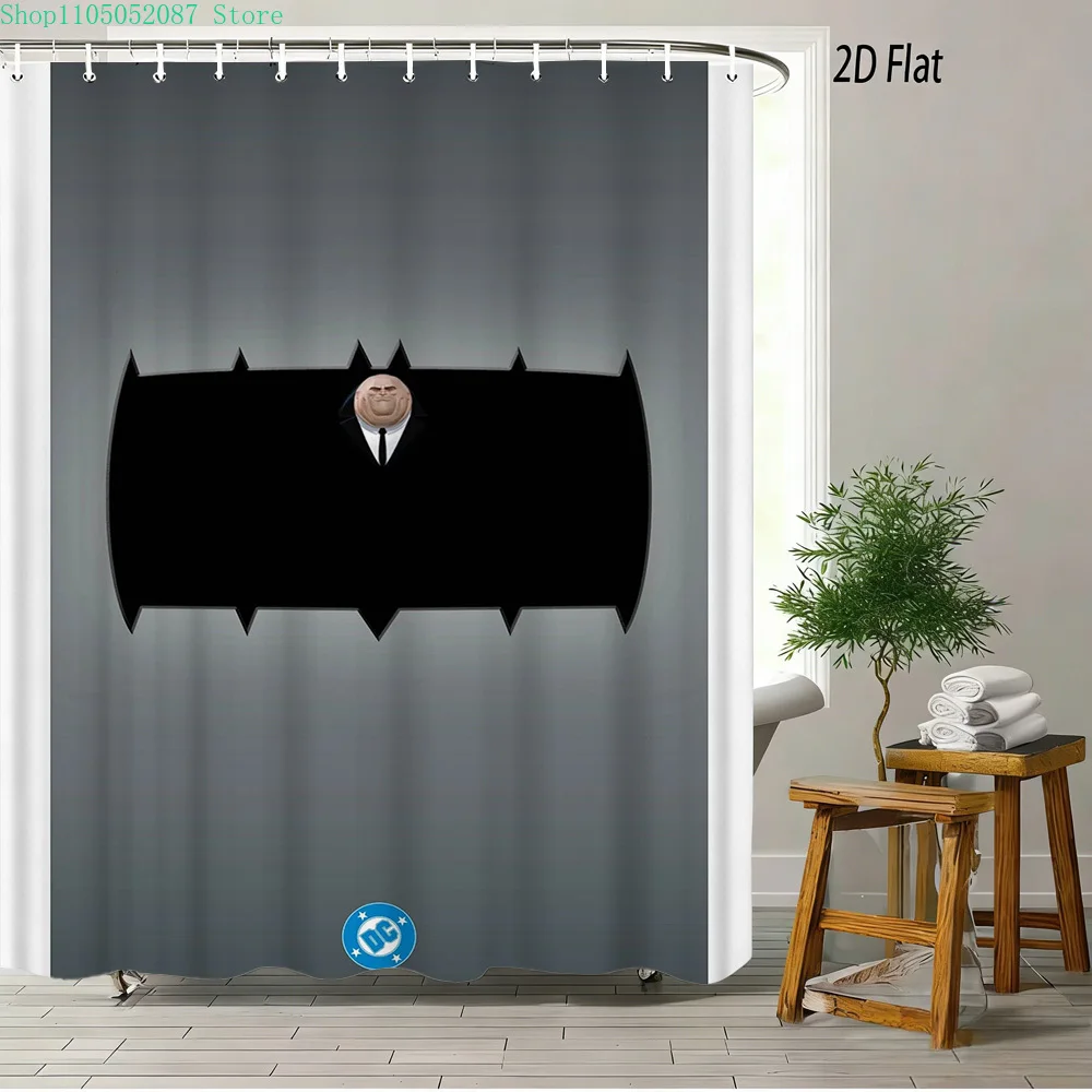Cortina de Ducha Impermeable con Símbolo de Batman de DC Comics, Decoración de Baño de Superhéroes para Fans