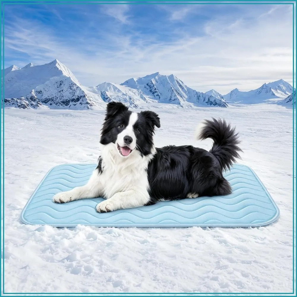 Dog Cooling Mat 36x22in - Self-Cooling, Washable, Non-Slip for Indoor/Outdoor Use