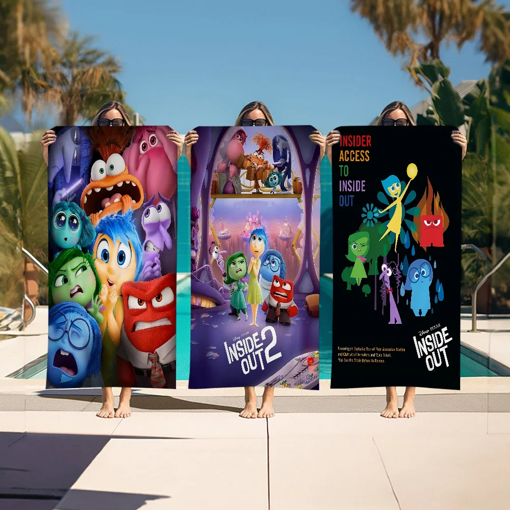 

P-Prints I-Inside Out 2 Microfiber Beach Towel Absorbent Quick Dry Soft Yoga Swimming Resort Mountain Climbing Towel