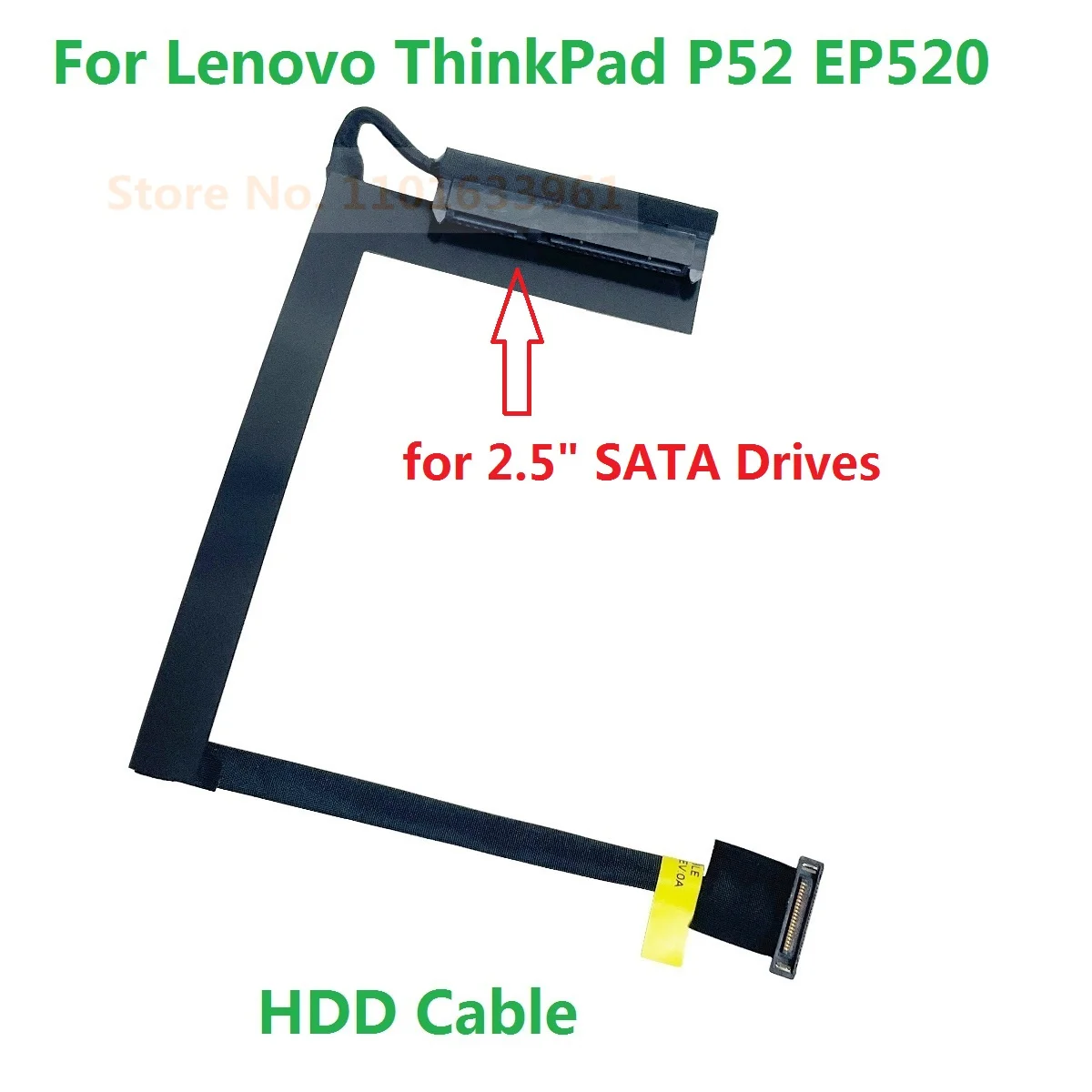 2.5 SATA HDD SSD Hard Drive Cable Wire Line Connector Caddy Frame Bracket Tray Holder for Lenovo ThinkPad P52 EP520 DC02C00CR10