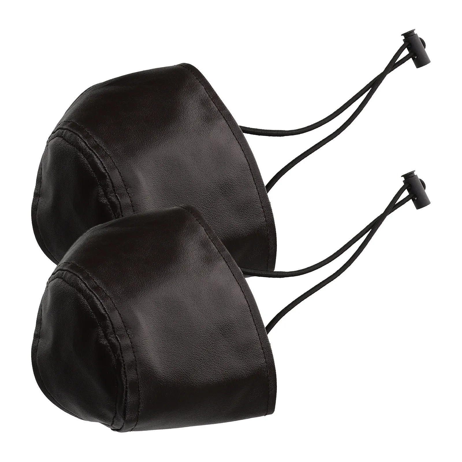 

2Pcs PU Heel Protector Covers One Size Fits All Durable Comfortable Shoe Heel Guards Driving Protection Shoe Protector