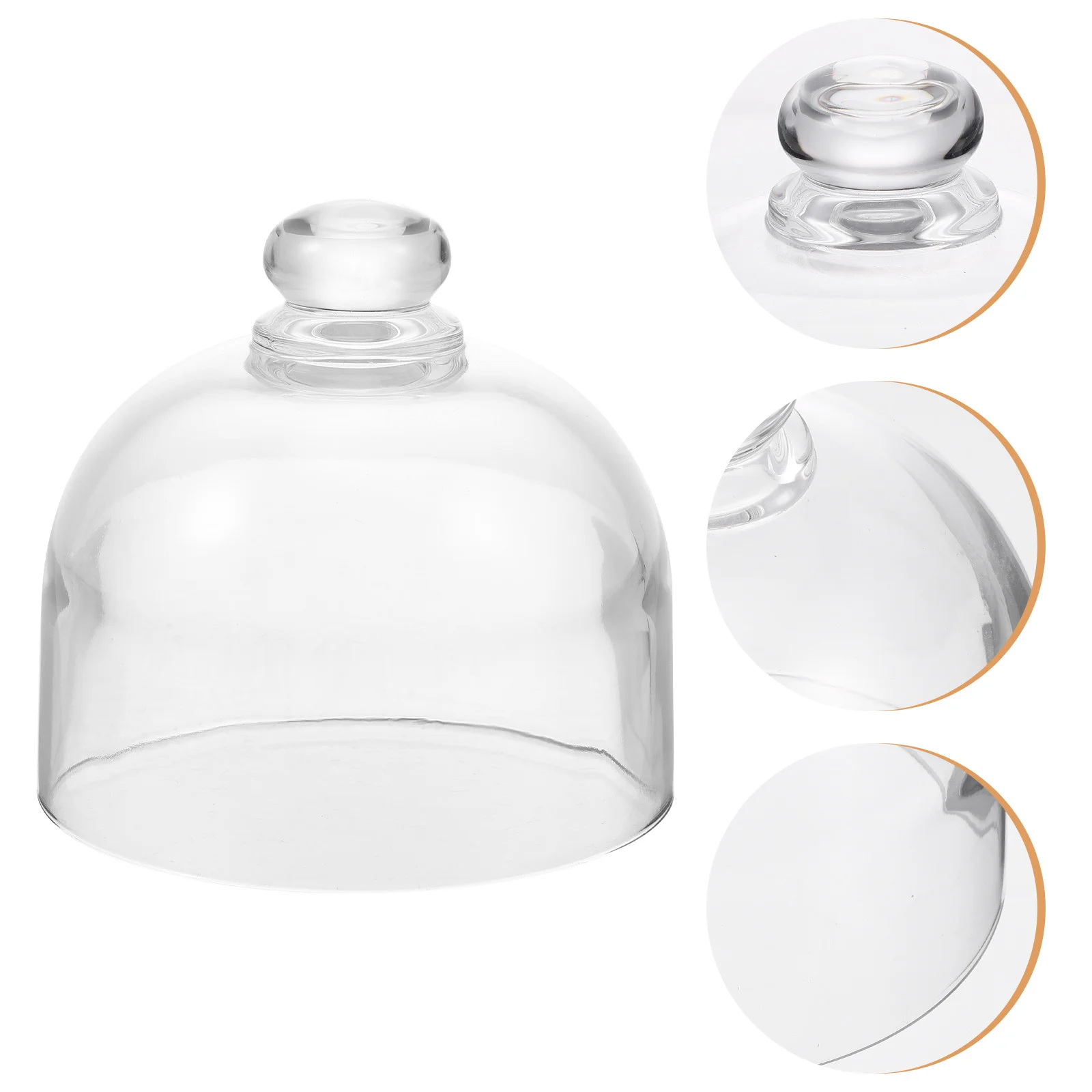 

Clear Cake Dome Cover Food Dessert Dish Transparent Pastry Preservation Glass Display Craft