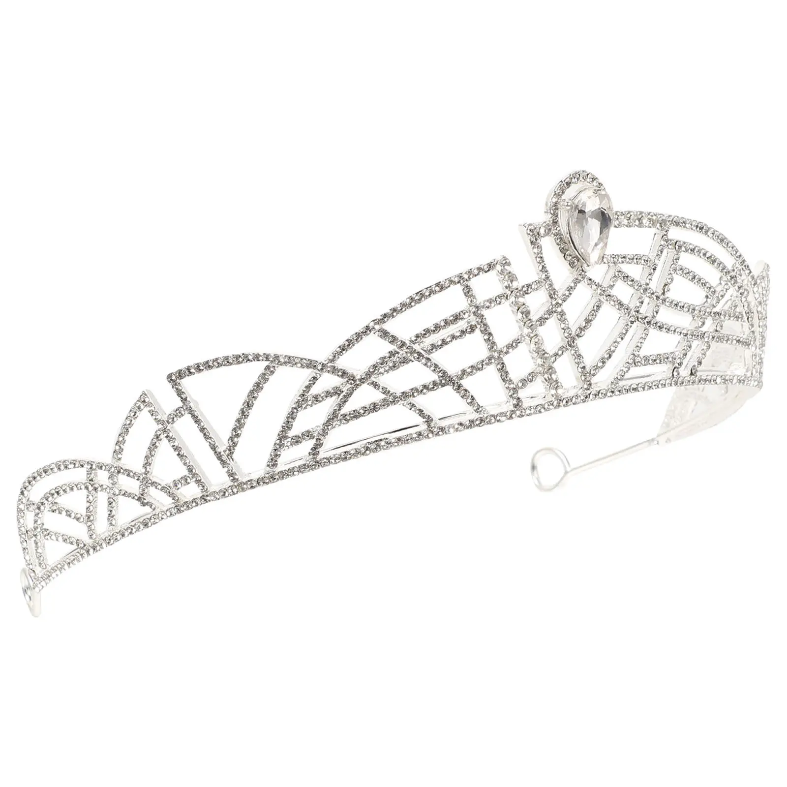 

Rhinestone Bridal Quality Wedding Tiara Lightweight Women Headpiece Bride Hair Jewelry Elegant Wedding Accessory