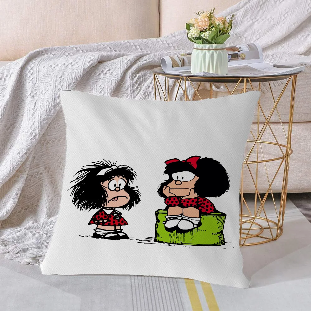 Cushion Cover 50x50 Mafalda Decorative Cushions Personalized Gift Pilow Covers Luxury Living Room Decoration Home Pillow 45x45