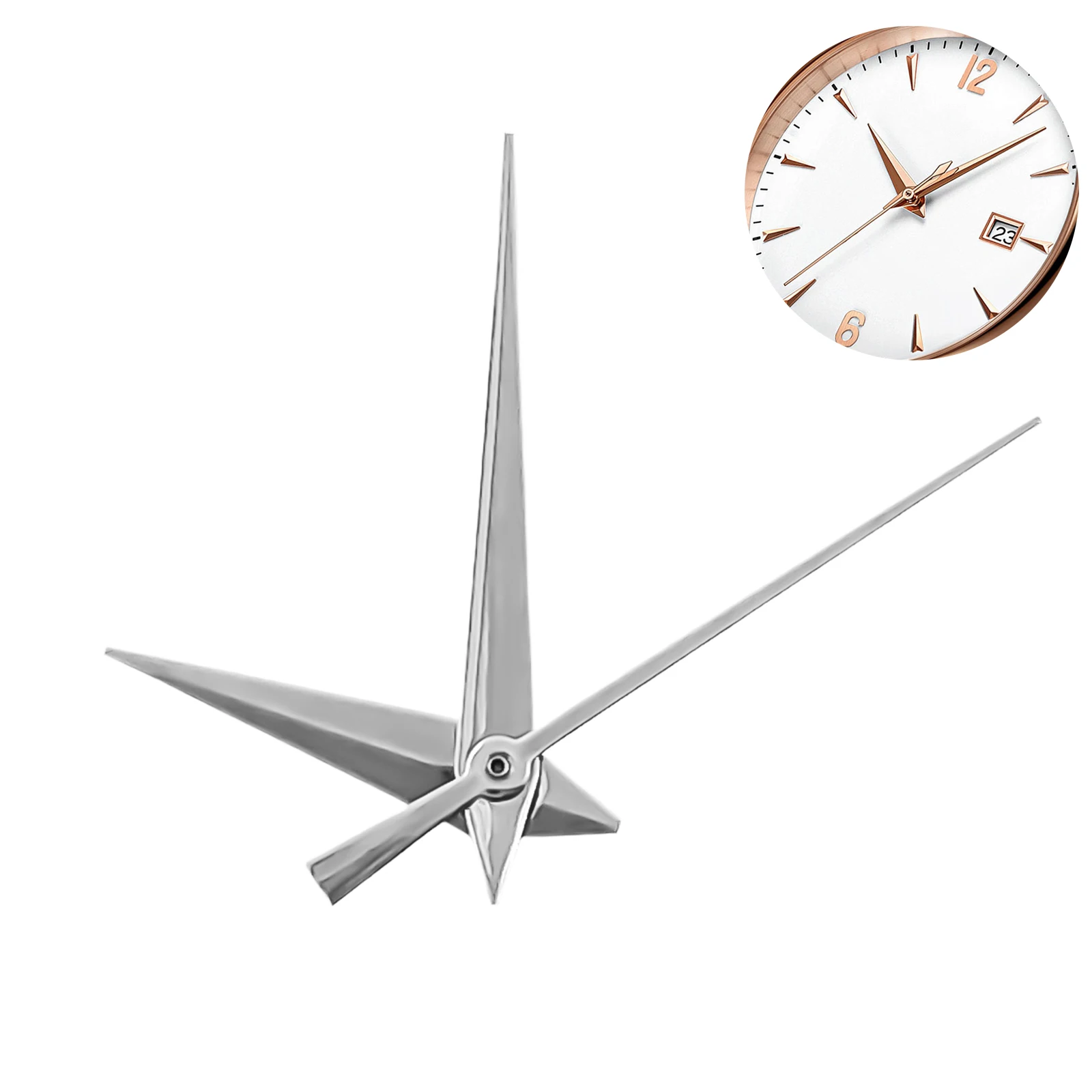 Wysokiej jakości wskazówki NH35, srebrno-czarne wskazówki do zegarków, pasujące do mechanizmów NH35/NH36/4R/7S