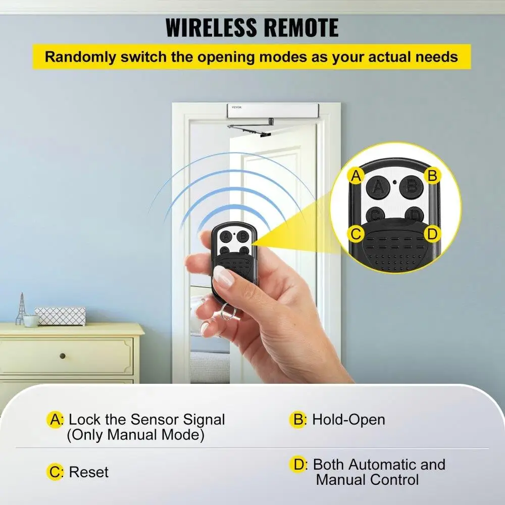 Pembuka pintu otomatis ayunan pintu, Operator Remote Control tombol keluar Keypad 5 kartu ID tombol tekan Stainless Steel tercantum CE
