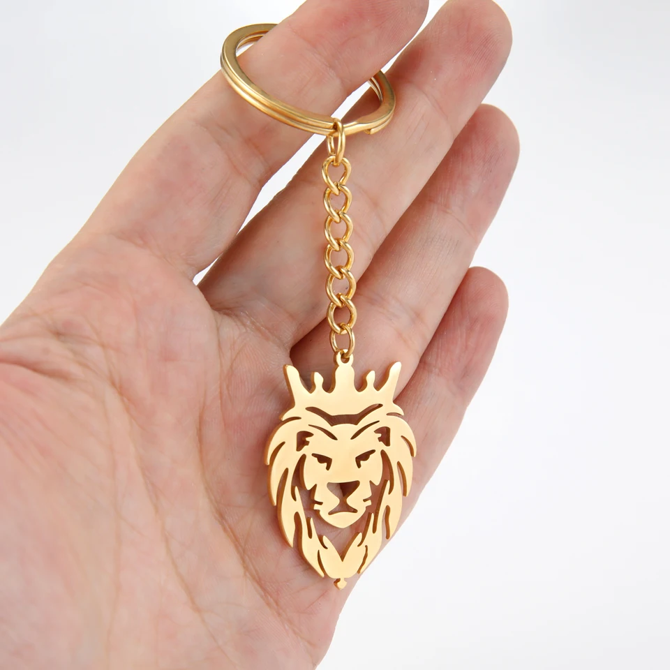 アクセサリー 5 lion accessories Dreamtimes Fashion Hollow Out Punk Lion Keychain Animal Car