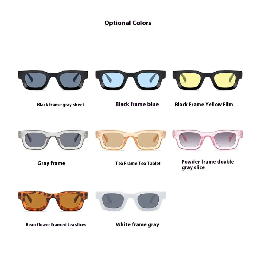 

2025 New European and American Fashion Thick Edge Sunglasses for Men and Women Small Box Fashion Hip Hop Sunglasses Instagram