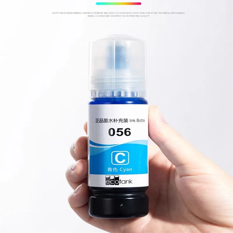 Dye Ink 1Set 6Color 056 057 Color Water Based Bottle Refill Ink for Epson L18058 L8058 70ml/Bottle